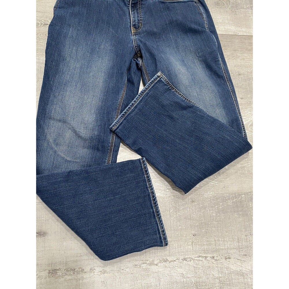 Carhartt Women's Boone Flannel Lined Blue Jeans Regular Relaxed Fit Size 14 - Picture 3 of 9